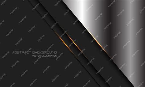 Premium Vector Abstract Silver Dark Grey Metallic Gold Light Line