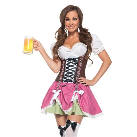 vocole women sexy oktoberfest beer girl costume bavaria party maid uniform sexy costumes