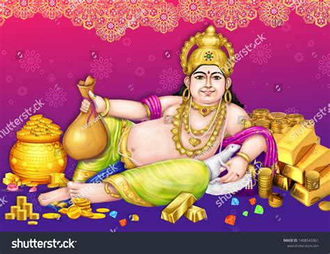 Creative Abstract Background Lord Kubera He Stock Illustration