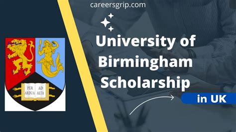 University of Birmingham Scholarship in UK 2022  Careers Grip