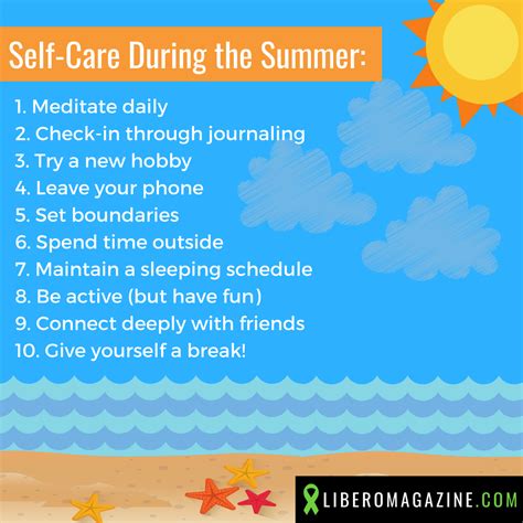 10 Self Care Tips For Summer For Mental Health Libero Magazine