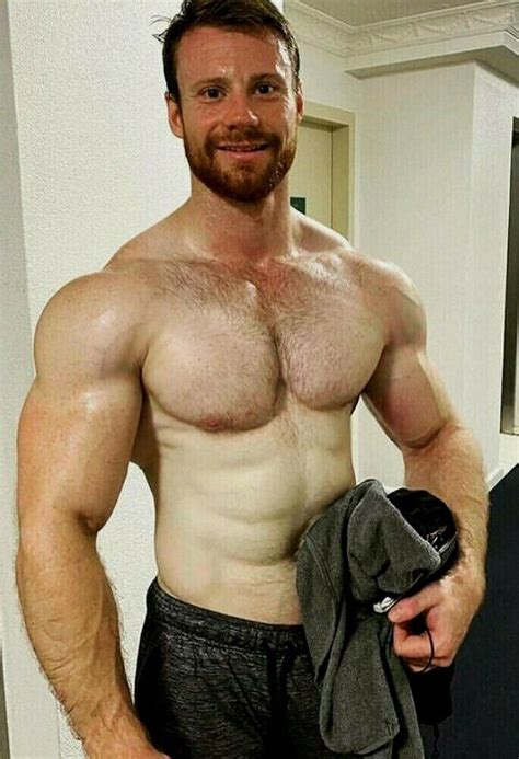 Shirtless Male Muscular Hunk Beefcake Hairy Chest Bearded Hot Sex Picture