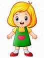 Images: cute little girl cartoon | Cute little girl cartoon — Stock ...