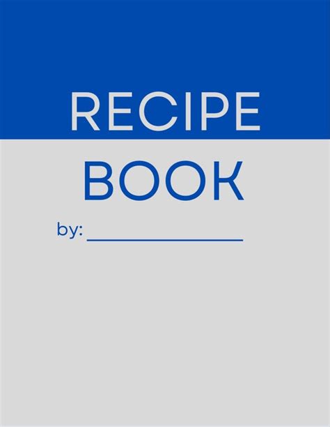 Recipe Book Template Etsy