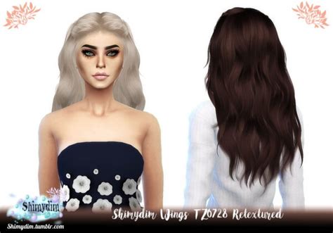 Shimydim Wings Tz0728 Hair Retextured Sims 4 Hairs