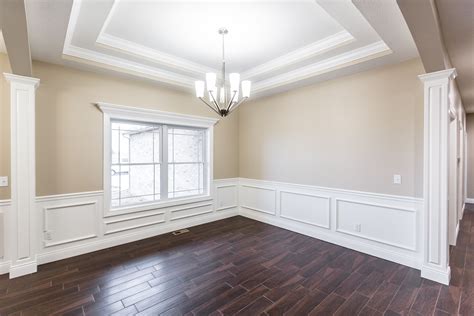 Dining Room With Custom Coffered Ceilings Coffered Ceiling Living