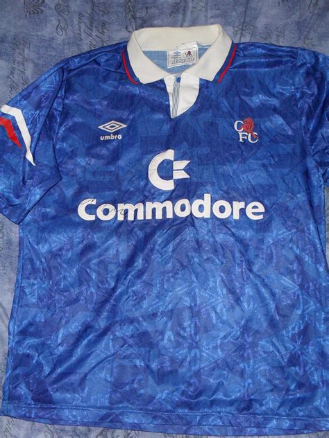 Chelsea Home Football Shirt 1991 1993 Sponsored By Commodore