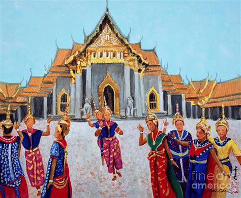 Traditional Thai Dance 1990 Painting By Komi Chen Fine Art America