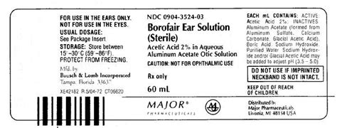 Borofair Ear Drops Fda Prescribing Information Side Effects And Uses