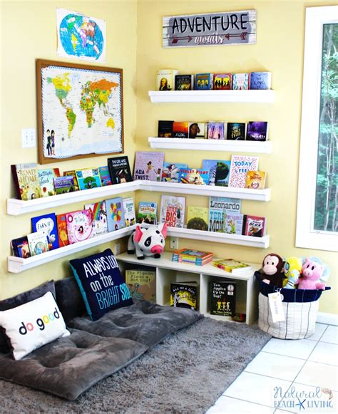 How To Set Up A Reading Nook Kids Love Plus Diy Rain Gutter Bookshelf