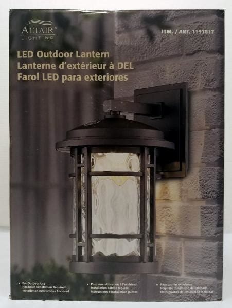 Altair 9 Led Outdoor Wall Lantern Burnished Bronze Clear Hammered