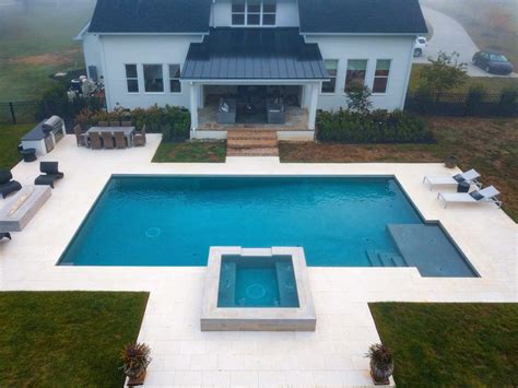 Contemporary Retreat In Waxhaw Nc Executive Swimming Pools Inc