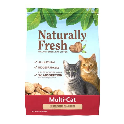 Naturally Fresh Multi Cat Walnut Cat Litter Natural Cat Litter
