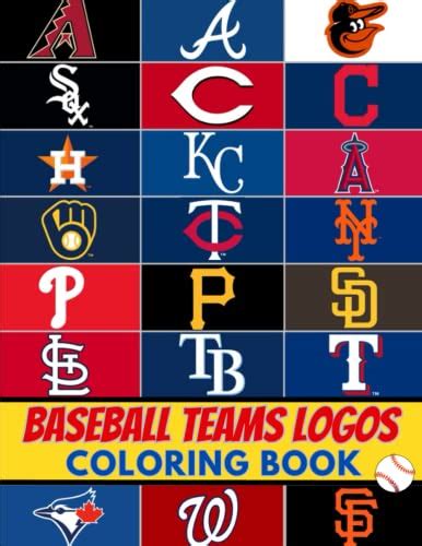 Baseball Teams Logos Coloring Book Amazing Coloring Pages Gift For
