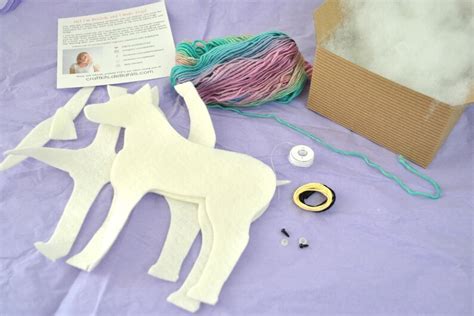 Unicorn Sewing Kit Make Your Own Stuffed Unicorn Diy Kit Etsy