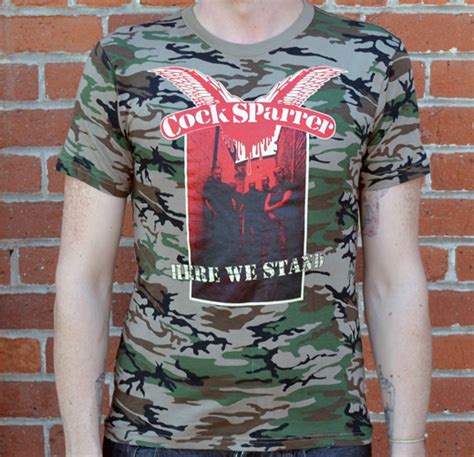 Cock Sparrer Here We Stand Camo T Shirt Pirates Press Records