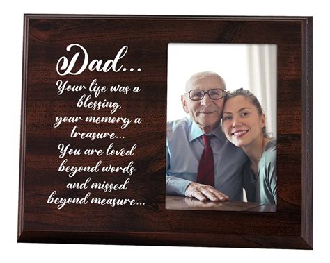 Picture Frame Memorial Gifts For Loss Of Father Sympathy Gift For