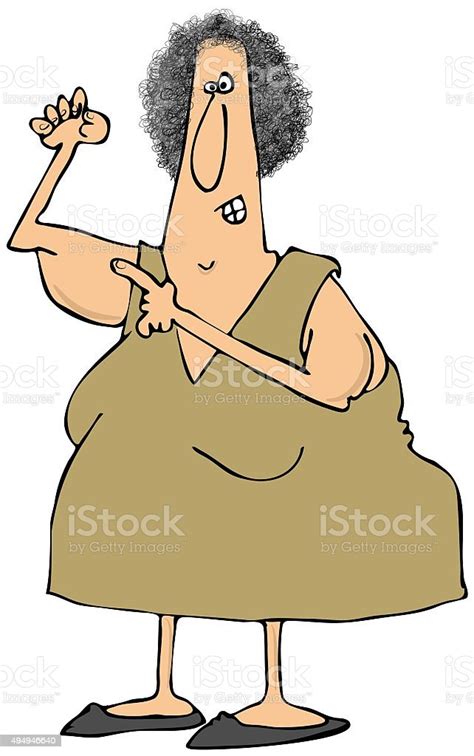 Woman Shows Off Saggy Triceps Stock Illustration Download Image Now