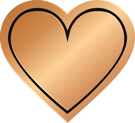Bronze Heart Badge 11811855 Png