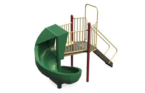 48 Spiral Slide Open Stand Alone Playground Equipment
