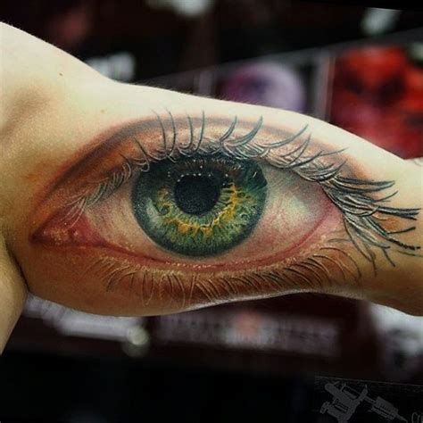 Awesome Realistic Green Eye Tattoo By Cris Gherman Tattooimagesbiz