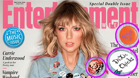 Watch Access Hollywood Interview Taylor Swifts Pins On Her Ew Cover Decoding What They All
