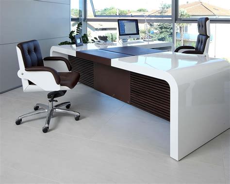 Leather office chairs make the office look elegant and professional. Luxury CEO Executive Desks - Tau high - end large ...