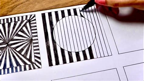6 Easy And Quick Optical Illusion Drawingspatternstricksabstract