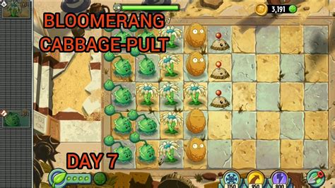 Pvz 2 Android Gameplay Bloomerang Cabbage Pult Youtube