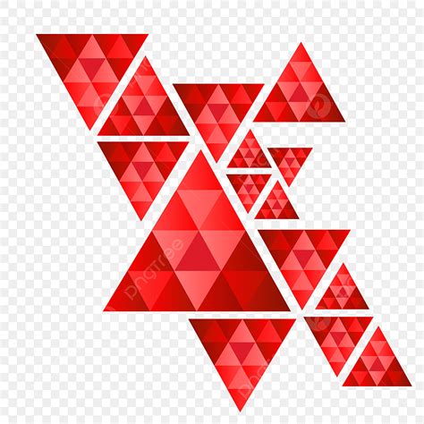 Abstract Geometric Triangle Shape Border Red Abstract Geometric