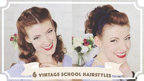 6 Easy Vintage 1950s Back To School Hairstyles Cc Youtube