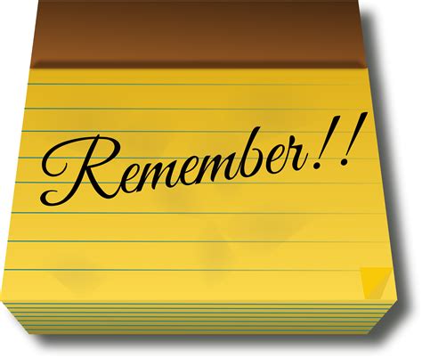 Note Clipart Please Remember Note Please Remember Transparent Free For