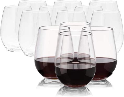 Plastic Wine Glasses 64pcs 4 Oz Unbreakable Wine Tumbler Hard Plastic Crystal