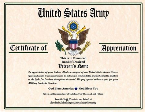 Army Certificate Of Completion Template 8 Professional Templates