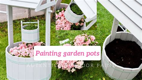 Painting Outdoor Garden Pots And Furniture Using Authentic