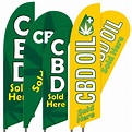 CBD Feather Flag Set | Free Shipping | Tex Visions