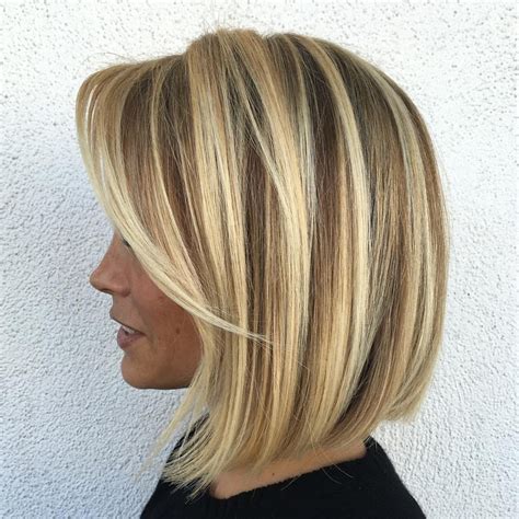 20 Collection Of One Length Balayage Bob Hairstyles With Bangs