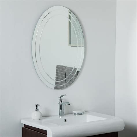 Decor Wonderland 315 In X 236 In Oval Tate Frameless Bathroom And