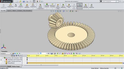 Bevel Gear With Animation Video Tutorial Solidworks Youtube