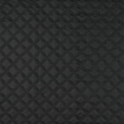Jet Black Metallic Tufted Squares Stitch Texture Decorative Vinyl