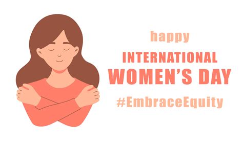 International Womens Day Concept Poster Embrace Equity Woman Illustration Background 17069008