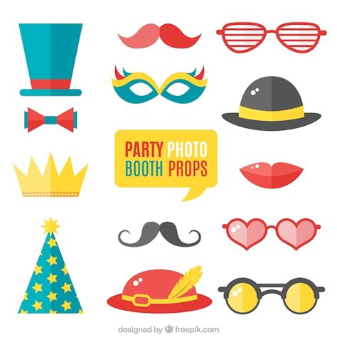 Free Vector Variety Of Party Elements In Flat Design