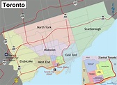 Mapa del barrio de Toronto: alrededores y suburbios de Toronto