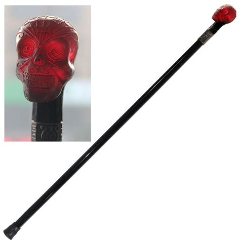 35 Day Of The Dead Skull Walking Stick Cane 4h3 Si19426 Nb