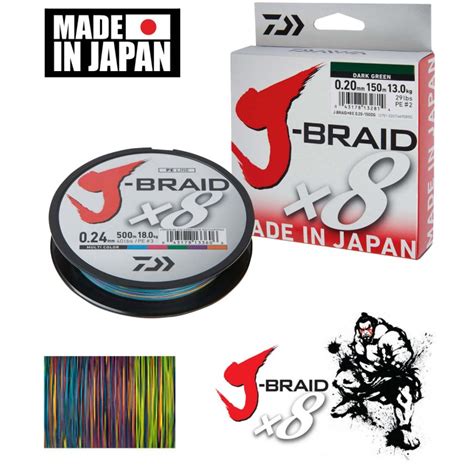 Daiwa J Braid X Braided Line Multicolour M