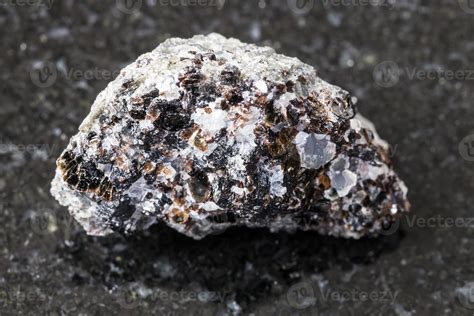Raw Phlogopite Magnesium Mica Rock On Black 12940235 Stock Photo At