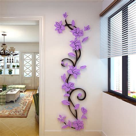 45x150cm Large Wall Stickers 3d Romantic Rose Flower Wall