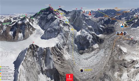 Photographs Of The Western Cwym Access Route For Mount Everest And Lhotse