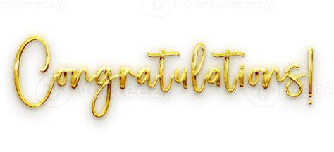 Golden Volumetric 3d Text Of The Inscription Congratulations Isolated