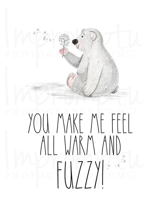 Rae Dunn Inspired Printable Card You Make Me Feel Warm And Fuzzy